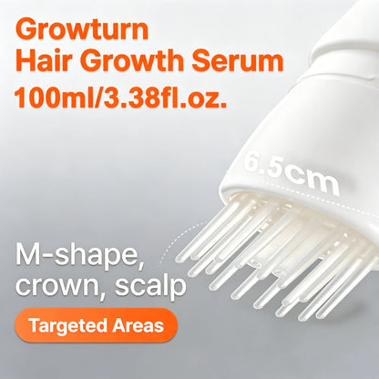 Cross-border Exclusive Mibiao Hair-nourishing Serum GROWTURN Built-in Brush Scalp Massage Anti Hair Shedding Help Thicken