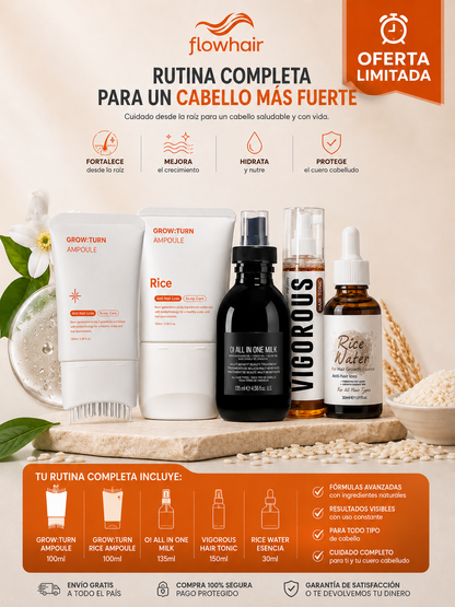 Sérum Capilar FlowHair GrowTurn | Anticaída, Nutritivo y Masajeador Integrado